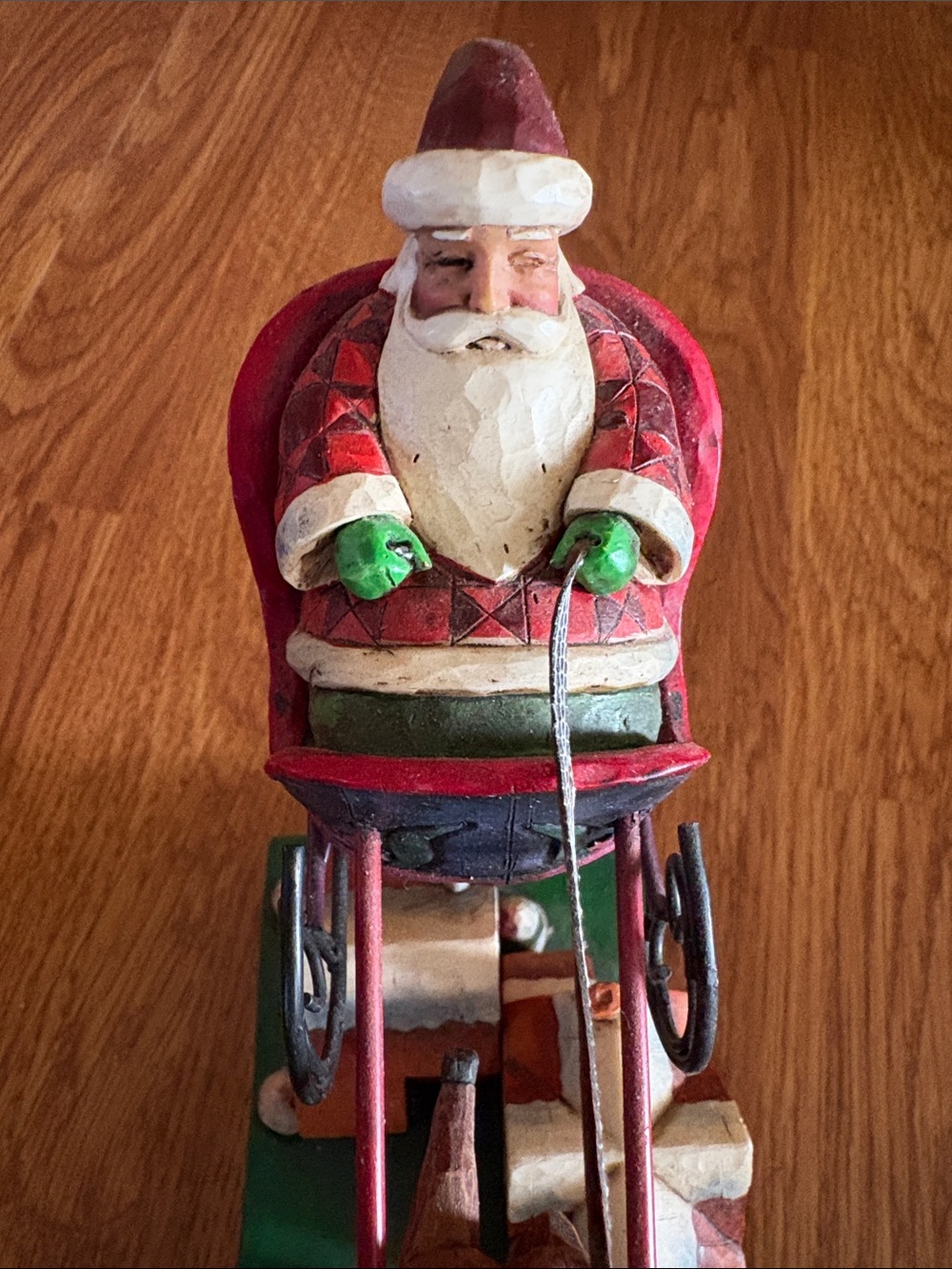 Vintage 2005 Jim Shore Santa Sleigh with Reindeer and Village - Picture 8 of 10